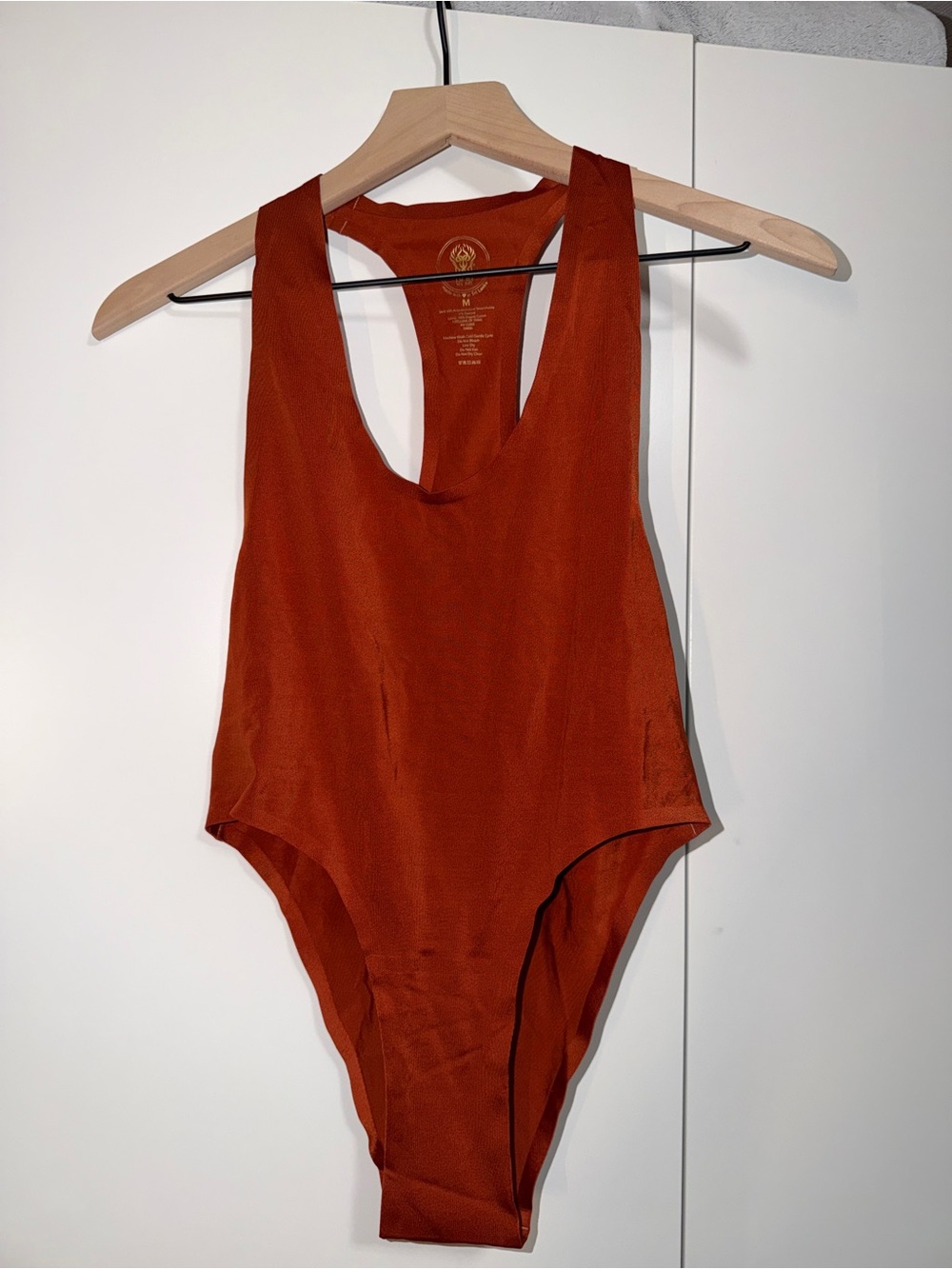 Rust One-Piece Swimsuit - Scoop Back